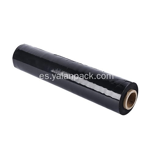 Plástico LLDPE Black Pallet Wrap Stretch película